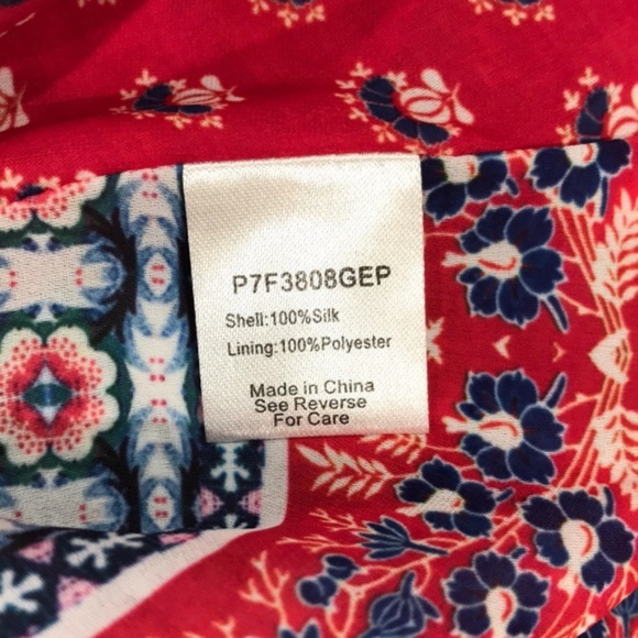 Parker Lorenzo Cold Shoulder Floral Ruffle Silk Dress - Picture 7 of 7